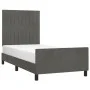 Dark gray velvet bed frame with headboard 90x200cm by vidaXL, Beds and slatted bases - Ref: Foro24-3125856, Price: 136,38 €, ...