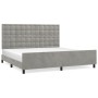 Light gray velvet bed frame with headboard 200x200cm by vidaXL, Beds and slatted bases - Ref: Foro24-3126019, Price: 246,40 €...
