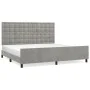 Light gray velvet bed frame with headboard 200x200cm by vidaXL, Beds and slatted bases - Ref: Foro24-3126019, Price: 257,72 €...
