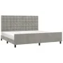 Light gray velvet bed frame with headboard 200x200cm by vidaXL, Beds and slatted bases - Ref: Foro24-3126019, Price: 257,72 €...