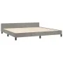 Light gray velvet bed frame with headboard 200x200cm by vidaXL, Beds and slatted bases - Ref: Foro24-3126019, Price: 257,72 €...