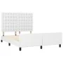 Estructura de cama cabecero cuero sintético blanco 140x190 cm de vidaXL, Camas y somieres - Ref: Foro24-3125568, Precio: 236,...