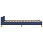 Bed frame with blue fabric headboard 100x200 cm by vidaXL, Beds and slatted bases - Ref: Foro24-3125282, Price: 149,63 €, Dis...