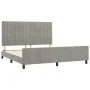 Light gray velvet bed frame with headboard 180x200cm by vidaXL, Beds and slatted bases - Ref: Foro24-3125891, Price: 236,82 €...