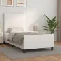 Estructura de cama cabecero cuero sintético blanco 100x200 cm de vidaXL, Camas y somieres - Ref: Foro24-3125434, Precio: 144,...