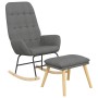 Rocking chair with light gray fabric stool by vidaXL, Rocking chairs - Ref: Foro24-3097704, Price: 148,30 €, Discount: %