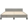 Bed frame with light gray velvet headboard 140x190cm by vidaXL, Beds and slatted bases - Ref: Foro24-3125995, Price: 215,08 €...