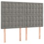 Estructura de cama con cabecero terciopelo gris claro 140x190cm de vidaXL, Camas y somieres - Ref: Foro24-3125995, Precio: 21...