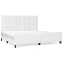 White synthetic leather headboard bed frame 200x200 cm by vidaXL, Beds and slatted bases - Ref: Foro24-3125592, Price: 250,54...