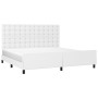 White synthetic leather headboard bed frame 200x200 cm by vidaXL, Beds and slatted bases - Ref: Foro24-3125592, Price: 250,54...