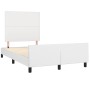 Bettgestell mit Kopfteil aus weißem Kunstleder, 120 x 200 cm von vidaXL, Betten und Lattenroste - Ref: Foro24-3125440, Preis:...