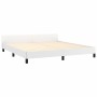 Estructura de cama cabecero cuero sintético blanco 180x200 cm de vidaXL, Camas y somieres - Ref: Foro24-3125586, Precio: 245,...