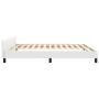 Estructura de cama cabecero cuero sintético blanco 180x200 cm de vidaXL, Camas y somieres - Ref: Foro24-3125586, Precio: 245,...