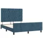 Dark blue velvet bed frame with headboard 140x200 cm by vidaXL, Beds and slatted bases - Ref: Foro24-3125944, Price: 232,26 €...