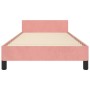 Pink velvet bed frame with headboard 80x200 cm by vidaXL, Beds and slatted bases - Ref: Foro24-3125604, Price: 153,38 €, Disc...