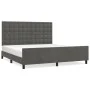 Bed frame with dark gray velvet headboard 180x200 cm by vidaXL, Beds and slatted bases - Ref: Foro24-3126014, Price: 229,88 €...