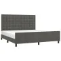 Bed frame with dark gray velvet headboard 180x200 cm by vidaXL, Beds and slatted bases - Ref: Foro24-3126014, Price: 229,88 €...