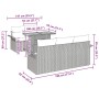 Conjunto de sofá de jardín 6 pcs Gris 100 x 55 x 73 cm