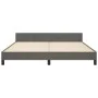 Bed frame with dark gray velvet headboard 180x200 cm by vidaXL, Beds and slatted bases - Ref: Foro24-3126014, Price: 229,88 €...