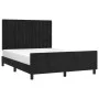Bed frame with black velvet headboard 140x190 cm by vidaXL, Beds and slatted bases - Ref: Foro24-3125997, Price: 256,21 €, Di...