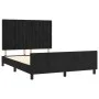 Bed frame with black velvet headboard 140x190 cm by vidaXL, Beds and slatted bases - Ref: Foro24-3125997, Price: 256,21 €, Di...