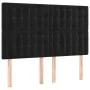 Bed frame with black velvet headboard 140x190 cm by vidaXL, Beds and slatted bases - Ref: Foro24-3125997, Price: 256,21 €, Di...