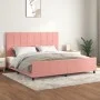 Rosa Samtbettgestell mit Kopfteil 200x200 cm von vidaXL, Betten und Lattenroste - Ref: Foro24-3125780, Preis: 236,97 €, Rabat...