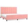 Pink velvet bed frame with headboard 200x200 cm by vidaXL, Beds and slatted bases - Ref: Foro24-3125780, Price: 243,17 €, Dis...