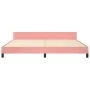 Pink velvet bed frame with headboard 200x200 cm by vidaXL, Beds and slatted bases - Ref: Foro24-3125963, Price: 279,06 €, Dis...