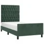Dark green velvet bed frame with headboard 100x200 cm by vidaXL, Beds and slatted bases - Ref: Foro24-3125925, Price: 164,79 ...