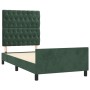Dunkelgrüner Samtbettrahmen mit Kopfteil 100x200 cm von vidaXL, Betten und Lattenroste - Ref: Foro24-3125925, Preis: 176,70 €...
