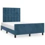 Dark blue velvet bed frame with headboard 120x200cm by vidaXL, Beds and slatted bases - Ref: Foro24-3125993, Price: 182,63 €,...