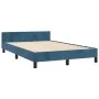 Dark blue velvet bed frame with headboard 120x200cm by vidaXL, Beds and slatted bases - Ref: Foro24-3125993, Price: 182,63 €,...