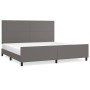 Bettgestell mit Kopfteil aus grauem Kunstleder 200x200 cm von vidaXL, Betten und Lattenroste - Ref: Foro24-3125473, Preis: 25...