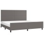 Bettgestell mit Kopfteil aus grauem Kunstleder 200x200 cm von vidaXL, Betten und Lattenroste - Ref: Foro24-3125473, Preis: 25...