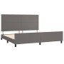 Bettgestell mit Kopfteil aus grauem Kunstleder 200x200 cm von vidaXL, Betten und Lattenroste - Ref: Foro24-3125473, Preis: 25...