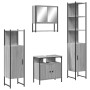 Set de muebles de baño 4 pzas madera contrachapada gris sonoma