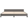 Bettgestell mit Kopfteil aus grauem Kunstleder 200x200 cm von vidaXL, Betten und Lattenroste - Ref: Foro24-3125473, Preis: 25...