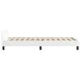 Bed frame with headboard white synthetic leather 90x190cm by vidaXL, Beds and slatted bases - Ref: Foro24-3125422, Price: 164...