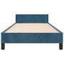 Estructura cama con cabecero terciopelo azul oscuro 90x200 cm de vidaXL, Camas y somieres - Ref: Foro24-3125920, Precio: 179,...