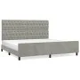 Estructura de cama con cabecero terciopelo gris claro 200x200cm de vidaXL, Camas y somieres - Ref: Foro24-3125958, Precio: 27...
