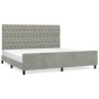 Light gray velvet bed frame with headboard 200x200cm by vidaXL, Beds and slatted bases - Ref: Foro24-3125958, Price: 279,66 €...