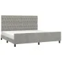 Estructura de cama con cabecero terciopelo gris claro 200x200cm de vidaXL, Camas y somieres - Ref: Foro24-3125958, Precio: 27...