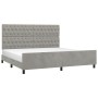 Light gray velvet bed frame with headboard 200x200cm by vidaXL, Beds and slatted bases - Ref: Foro24-3125958, Price: 279,66 €...