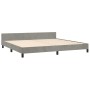 Light gray velvet bed frame with headboard 200x200cm by vidaXL, Beds and slatted bases - Ref: Foro24-3125958, Price: 279,66 €...
