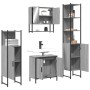 Set de muebles de baño 4 pzas madera contrachapada gris sonoma