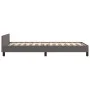 Bed frame with headboard gray synthetic leather 100x200 cm by vidaXL, Beds and slatted bases - Ref: Foro24-3125559, Price: 14...