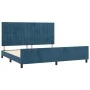 Estructura cama con cabecero terciopelo azul oscuro 200x200 cm de vidaXL, Camas y somieres - Ref: Foro24-3125901, Precio: 240...