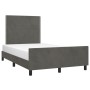 Dark gray velvet bed frame with headboard 120x200 cm by vidaXL, Beds and slatted bases - Ref: Foro24-3125685, Price: 170,39 €...