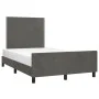 Dark gray velvet bed frame with headboard 120x200 cm by vidaXL, Beds and slatted bases - Ref: Foro24-3125685, Price: 168,40 €...